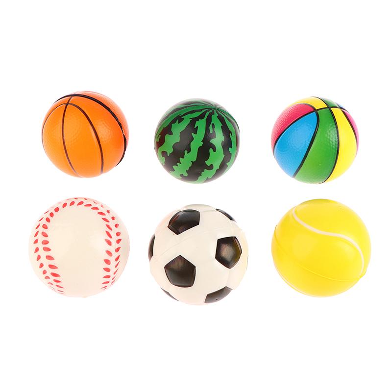 2Pcs Squeeze Toy Ball Football Pu Soft Foam Sponge Stress Relief Baseball Toys For Kids Children Wrist Training Balls