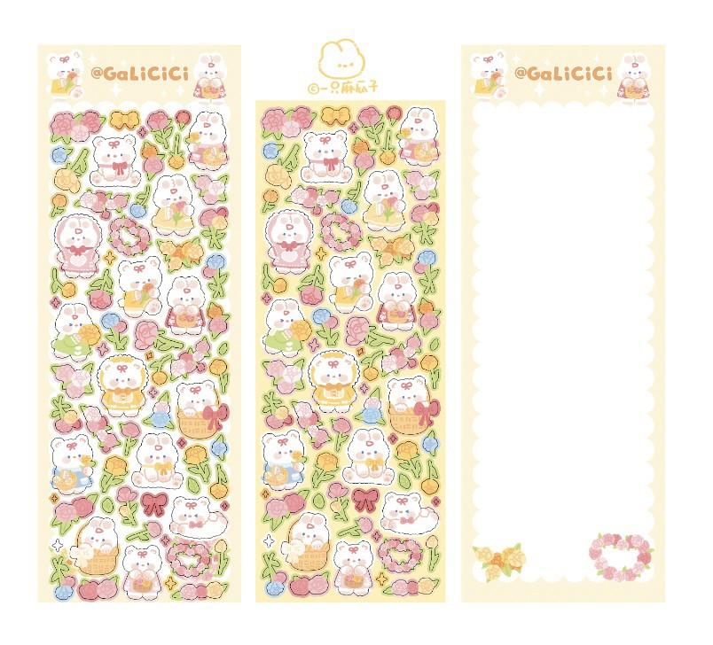 Корейский популярный милый мультяшный милый кролик goo карта наклейка DIY материал рука — фото 5