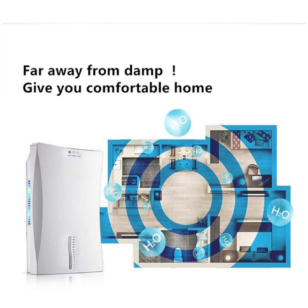 2200ml Dehumidifier Moisture Absorber Indoor Dehumidifier Basement Moisture Absorber Mute Timing External Water Pipe