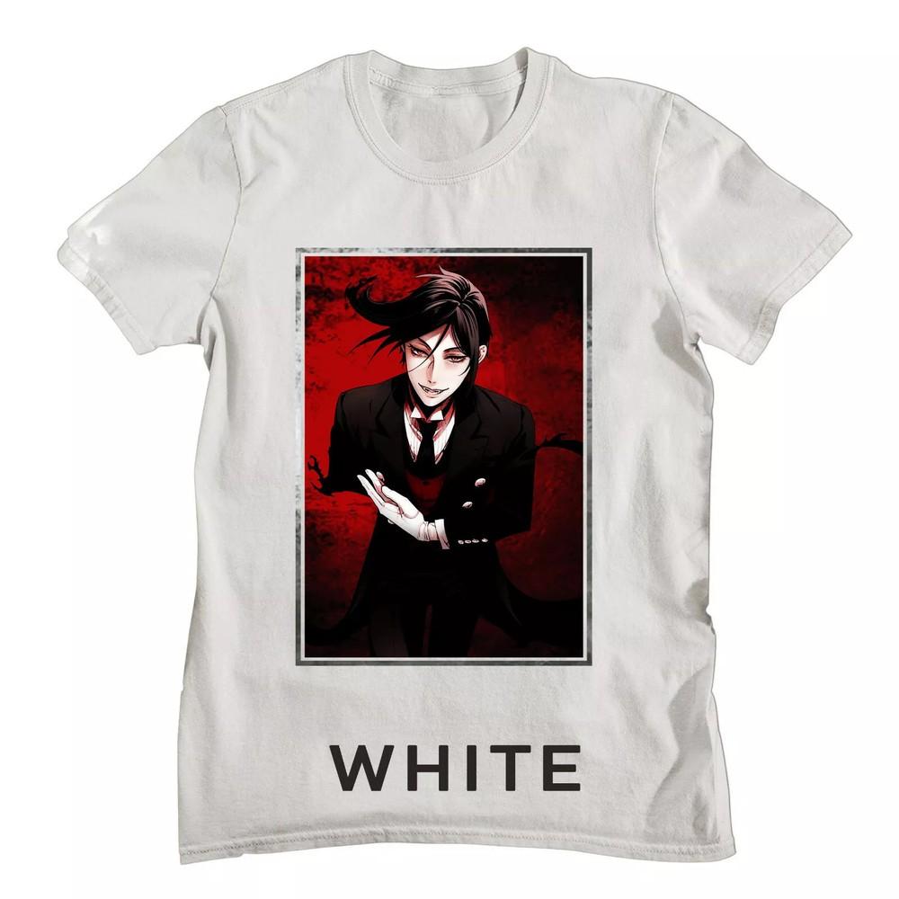 Black Butler, Sebastian, Kuroshitsuji, Sebastian, Japanese  White Unisex T-Shirt S