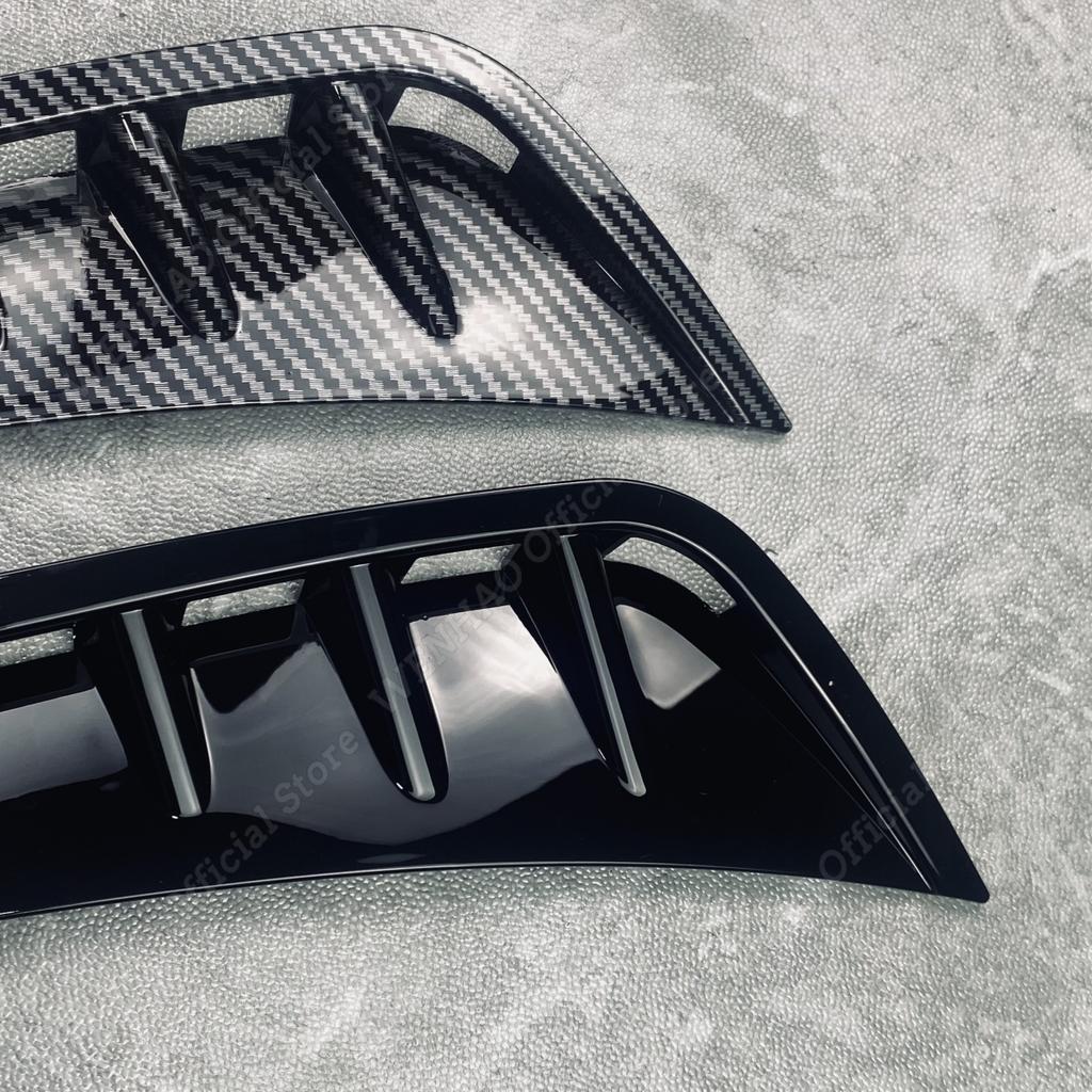 Front Bumper Wind Knife Blade For Mercedes GLC Class C253 X253 GLC260 GLC300 2020 2021 2022 Carbon Fiber Look Bumper Spoiler