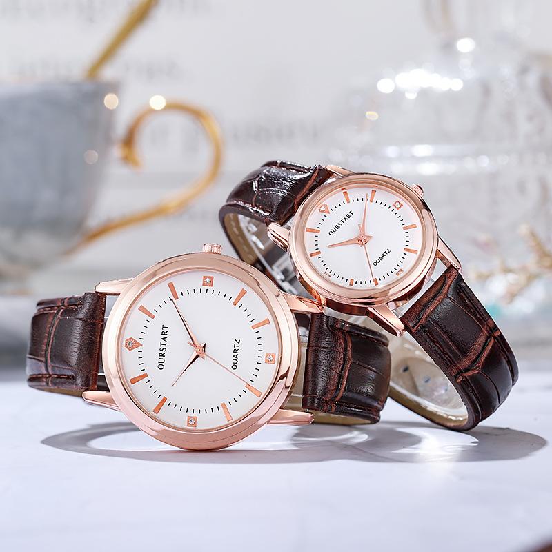 Fashion Couple Quartz Wristwatch Luxury Women Leather Strap Quartz Wrist Watches Women Business Casual Clock Relogio Feminino