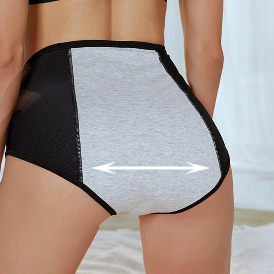 8 Peças Calcinhas Menstruais Femininas Masculinas Malha Vazada Cor Sólida Tamanho Plus Levanta Bumbum Cintura Alta Elásticas À Prova de Vazamentos Calcinhas de Período Roupa Íntima Feminina