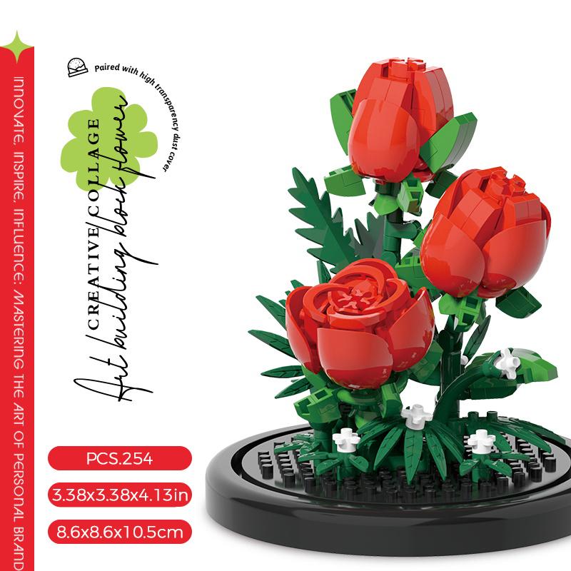 Micro Particle Building Block Bouquet Handmade Gift, Children's Puzzle Toy Handmade DIY Sunflower Desktop Decoration Ornament