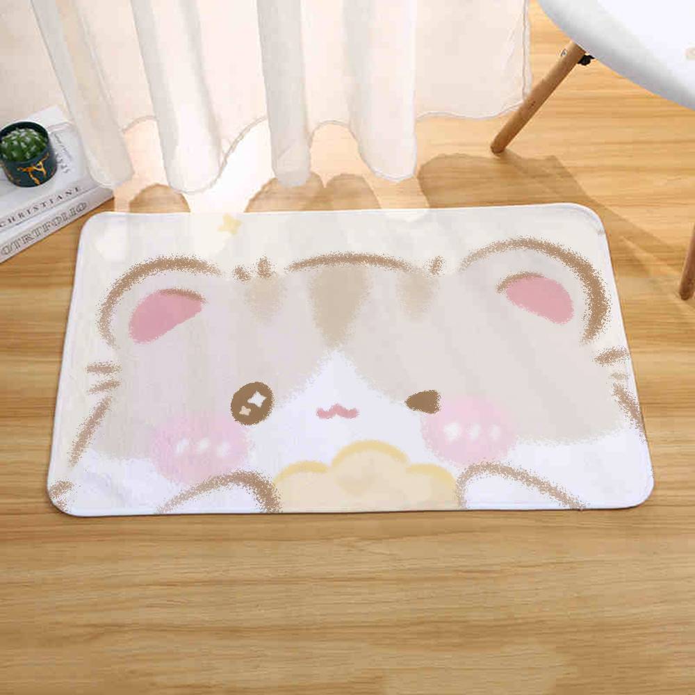 Cartoon Pink Cute Rabbit Bear Dog Floor Mats Home Laundry Rug Carpet For Living Room Decor Lounge Area Antislip Foot Mat Doormat