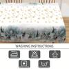 Christmas Reindeer Xmas Tree Snowflake Waterproof Tablecloth Table Decor Winter Kitchen Dining Tablecloth Christmas Decorations