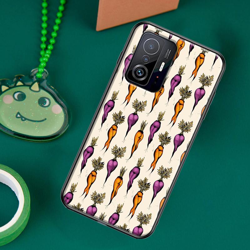 Funda con diseño de zanahoria y verduras para POCO F5 X5 X3 Pro X4 F4 GT F3 M5s C40, funda para Xiaomi 13 12 Lite 11T 12T Pro 12X