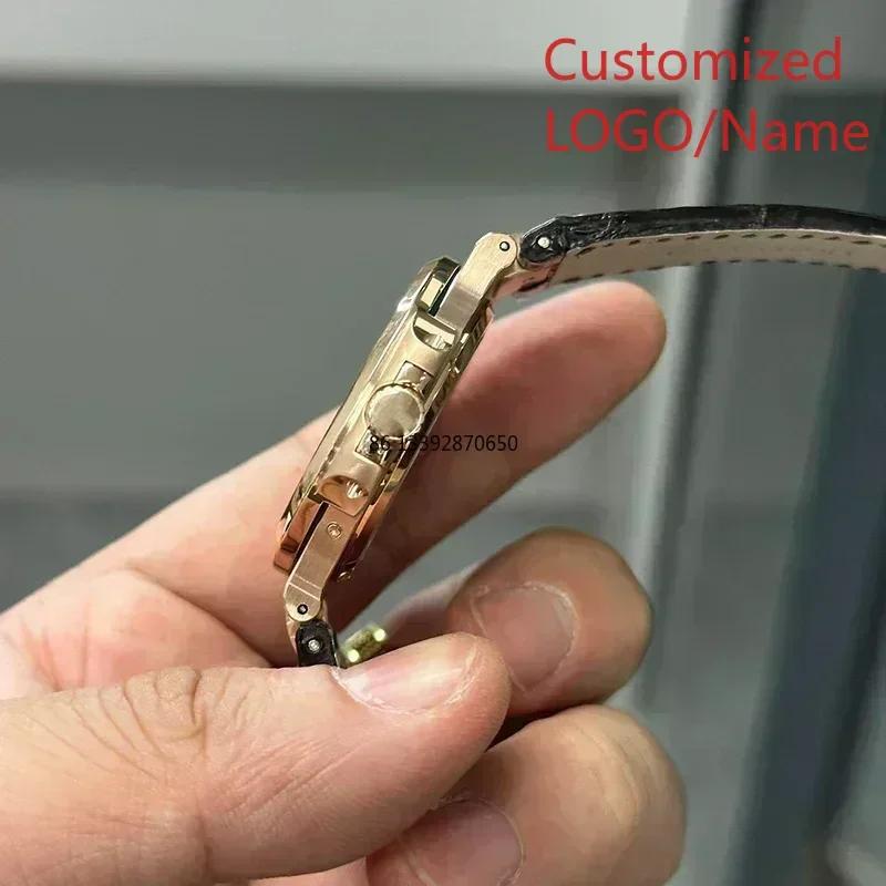 A11 Store Customized Watch Men Watch Automatic Mechanical Multi-functional Watches Stainless Steel Sapphire Leather Watch