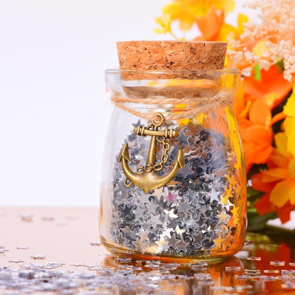 EBOOT Silver Star Confetti for Tables Glitter Star Table Confetti Metallic Foil Sequ for Wedding Party Birthday Festival Decorations, 30 Grams/ 1