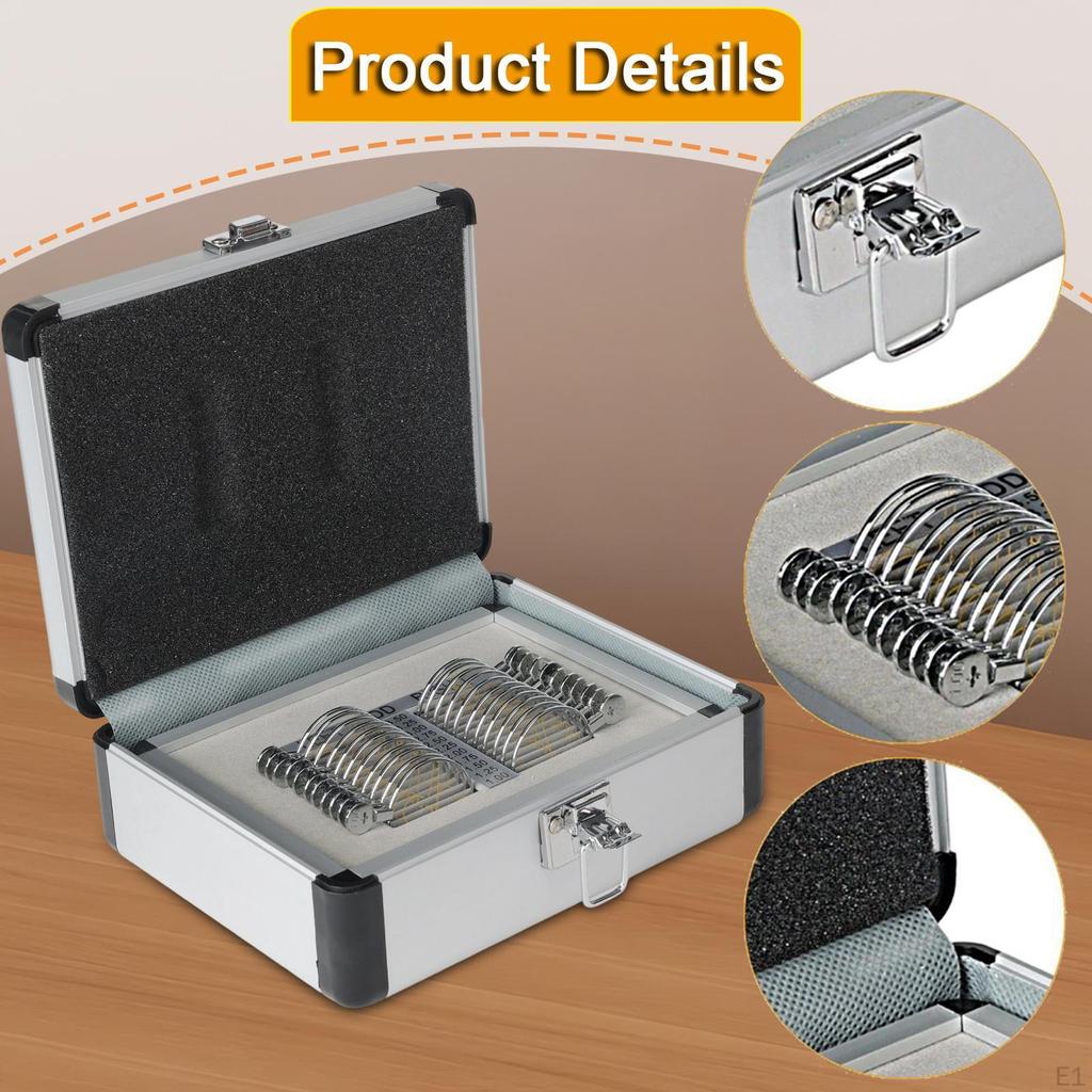 22 Pieces Trial Lens Set Case Box for Glasses Testing Eye