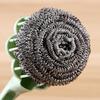 Long Handle Home Kitchen Steel Wire Ball Pot Dish Cleaning Brush Washing Tool