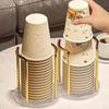 Luxury Disposable Cup Storage Holder Water Tea Cups Dispenser Rack Shelf With Longer Stick Mug Display Stand Home Organizer