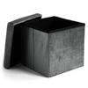 Folding velvet pouf DIEGO graphite VELVET size L