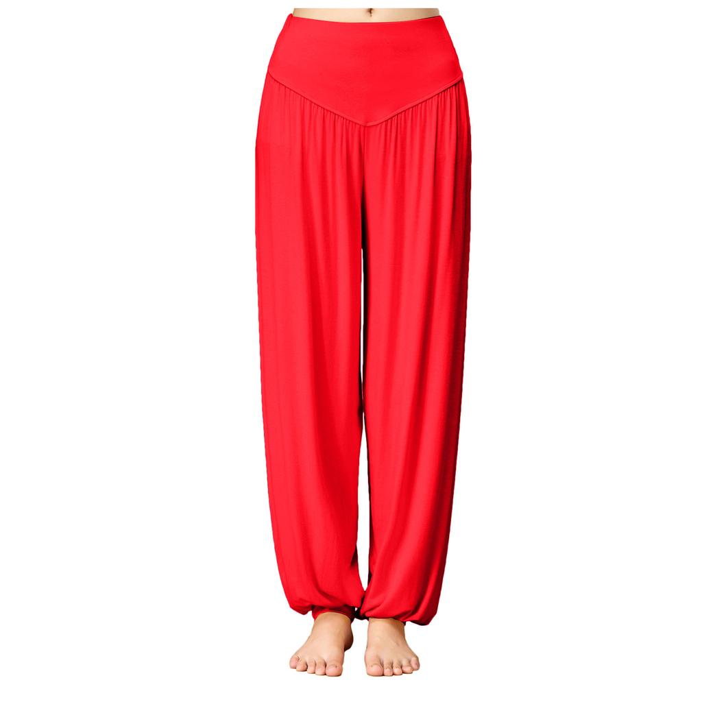 Pantalones de Yoga para Mujer Cintura Alta Pantalones de Danza Moderna Pantalones de Tai Chi