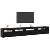 TV Cabinet Set 3 Pcs Black Oak Effect 270 X 35 X 40 Cm