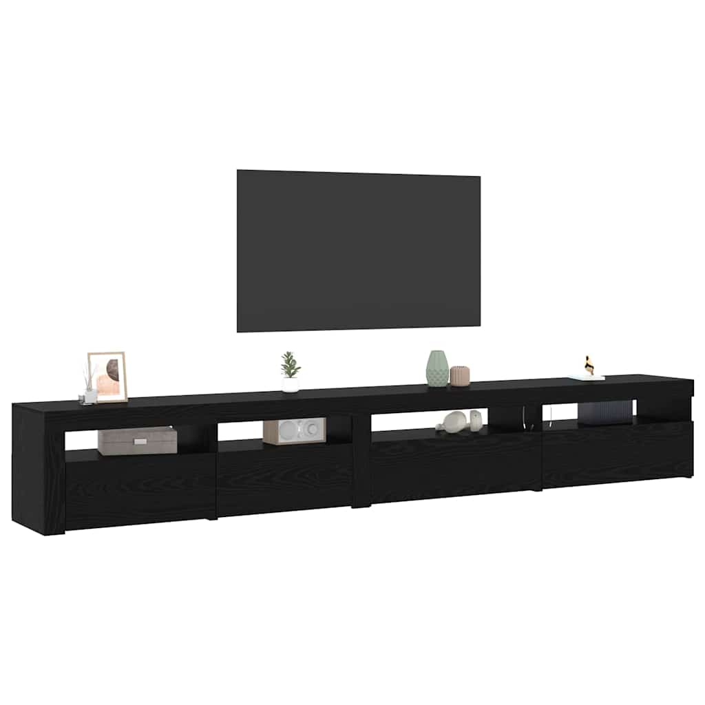 TV Cabinet Set 3 Pcs Black Oak Effect 270 X 35 X 40 Cm