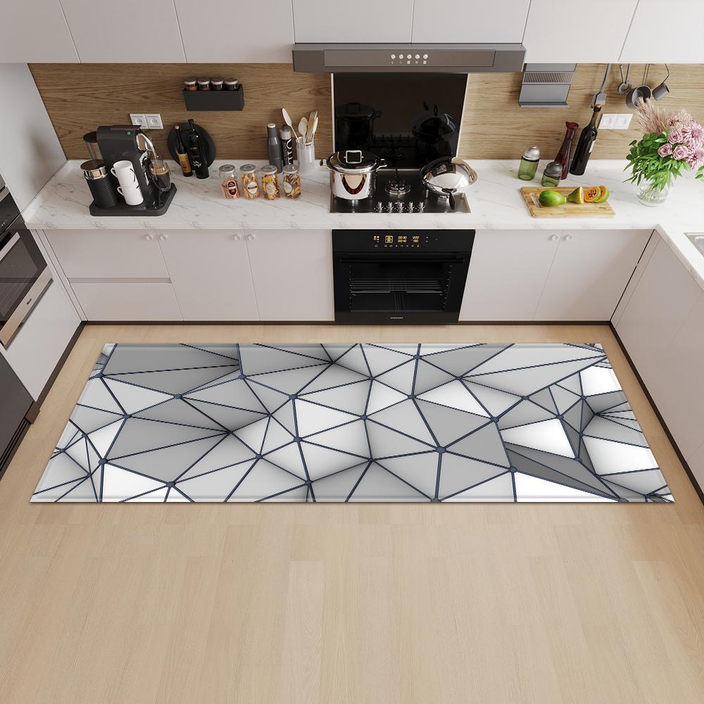 Modern Kitchen Mat Entrance Door Mat Bedroom Living Room Carpet Home Corridor Bathroom Non-slip Floor
