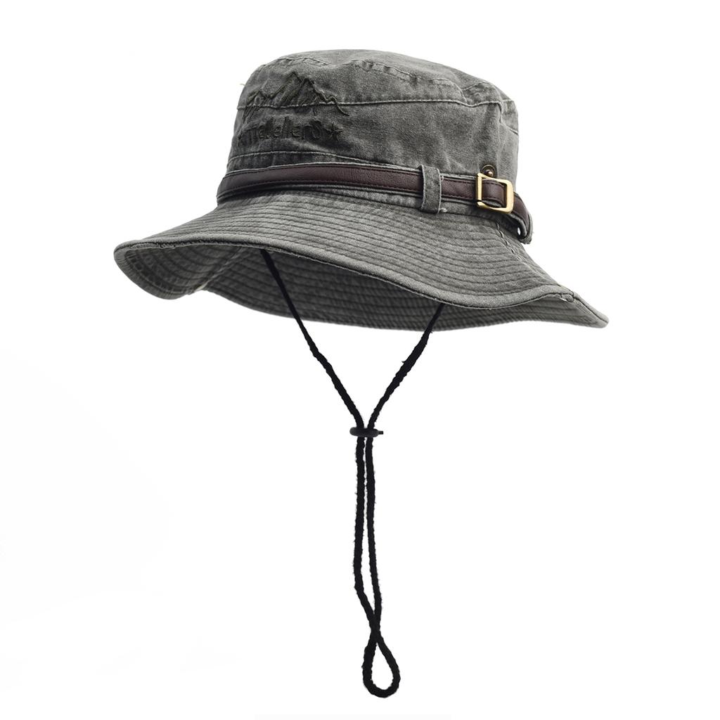 Washed Cotton Bucket Hats Spring Summer Men Women Panama Hat Fishing Hunting Cap Sun Protection Caps Outdoor Sun Hat