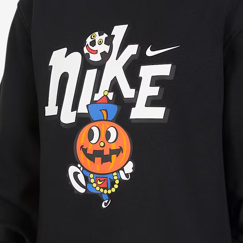 Nike Fleece Long Sleeve Printed Crew Sweatshirt Kids Tops IO0095010