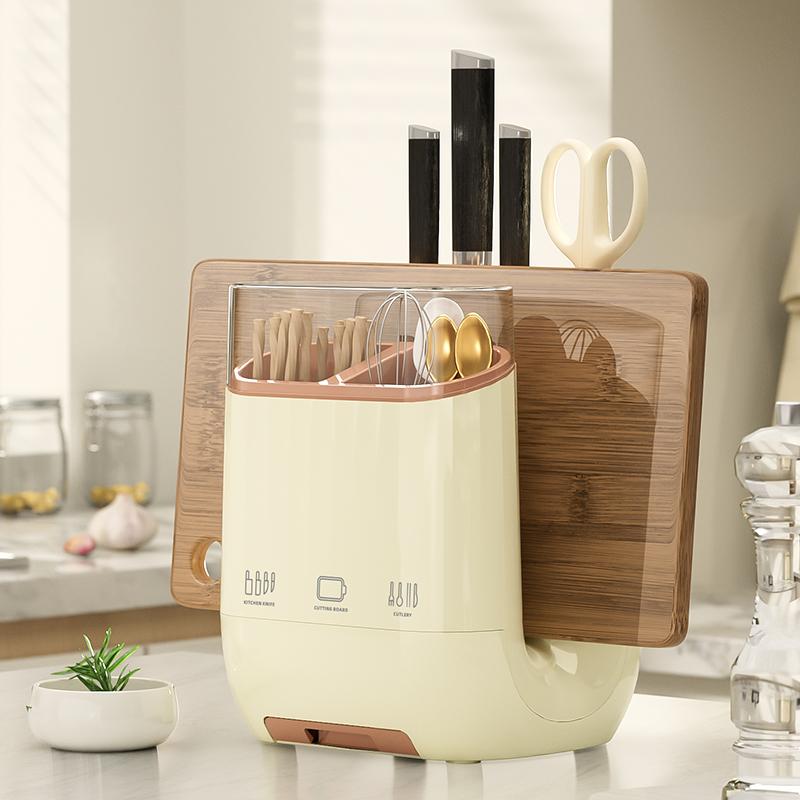 Knife Holder Multi-Function Utensil Stand Knife Block Spoon Fork Kitchen Organizer Flatware Drainer Cuttingboard Storage Holder