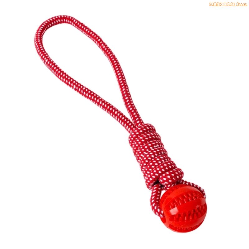 K1AE Pet Teething Toy Teething Ball Molar Pet Chew Dental Cleaning Toy Interactive Reward Molar Toy for Puppies