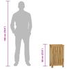 Laundry Basket 35 x 25 x 60 cm Solid Teak Wood