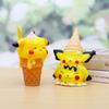 1 Piece Anime Ice Cream Pikachu Pokemon Figure Model Gifts Collectible Figurines for Kids About 15cm