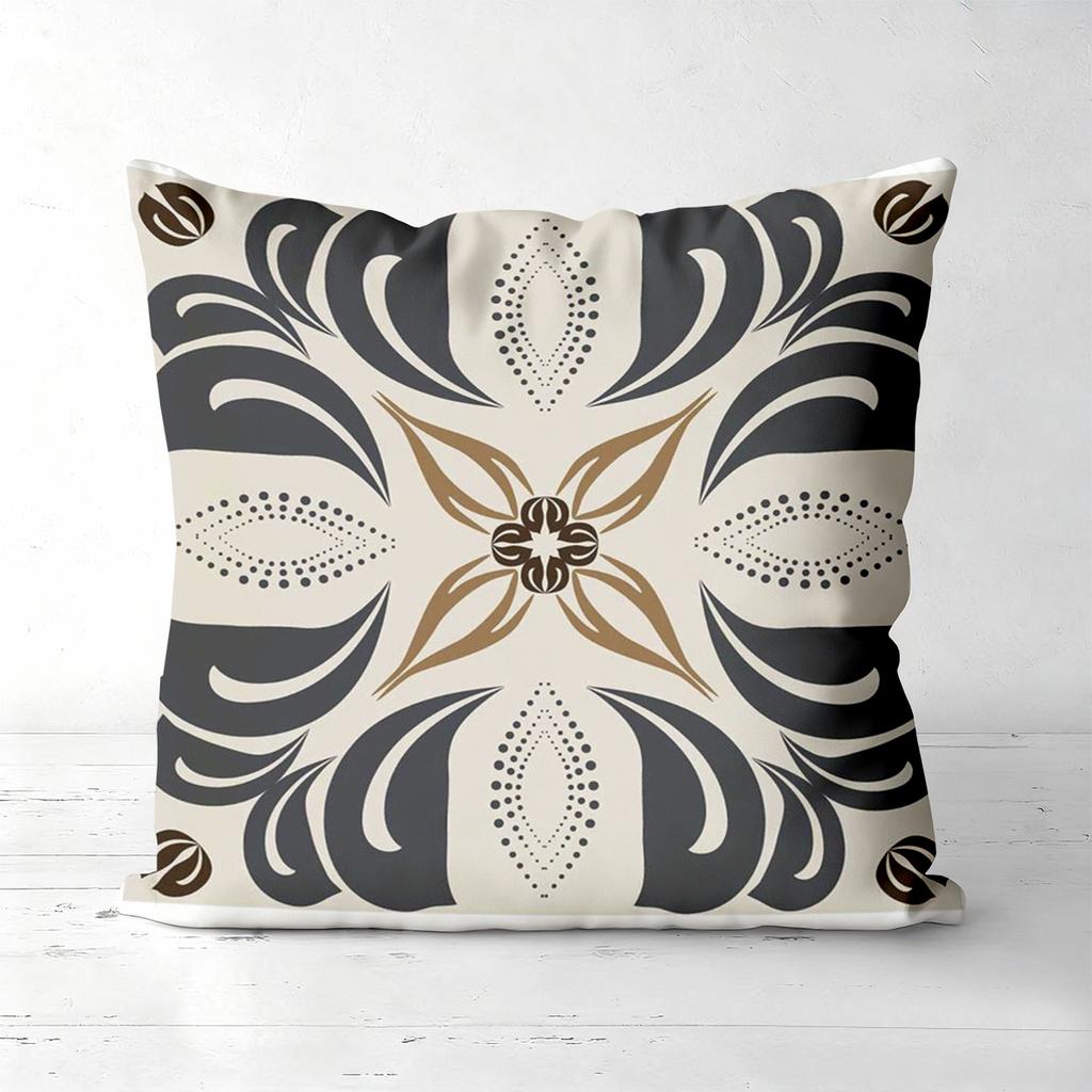 Bohemian Floral Tile Pattern Pillow Covers Pattern Cushion Cover Suitable For Sofa Bedroom Car Pillow Cover
