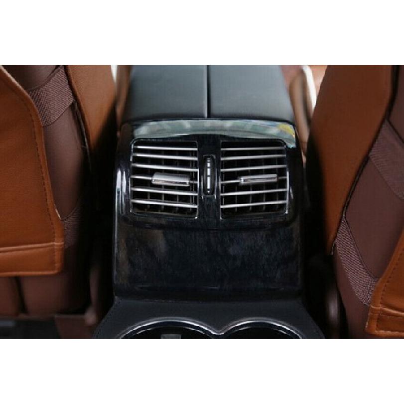 Black Wood Grain Air Outlet Vent Frame Cover For Benz E-Class Rear Seat 14-2015