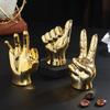 Set aus 3 Handzeichen-Fantasy-Schauobjekt-Statuen, Sammlerfiguren(Mehrfach,Keramik)Dekorative Artikel für Heimdeko Wohnzimmer Schlafzimmer