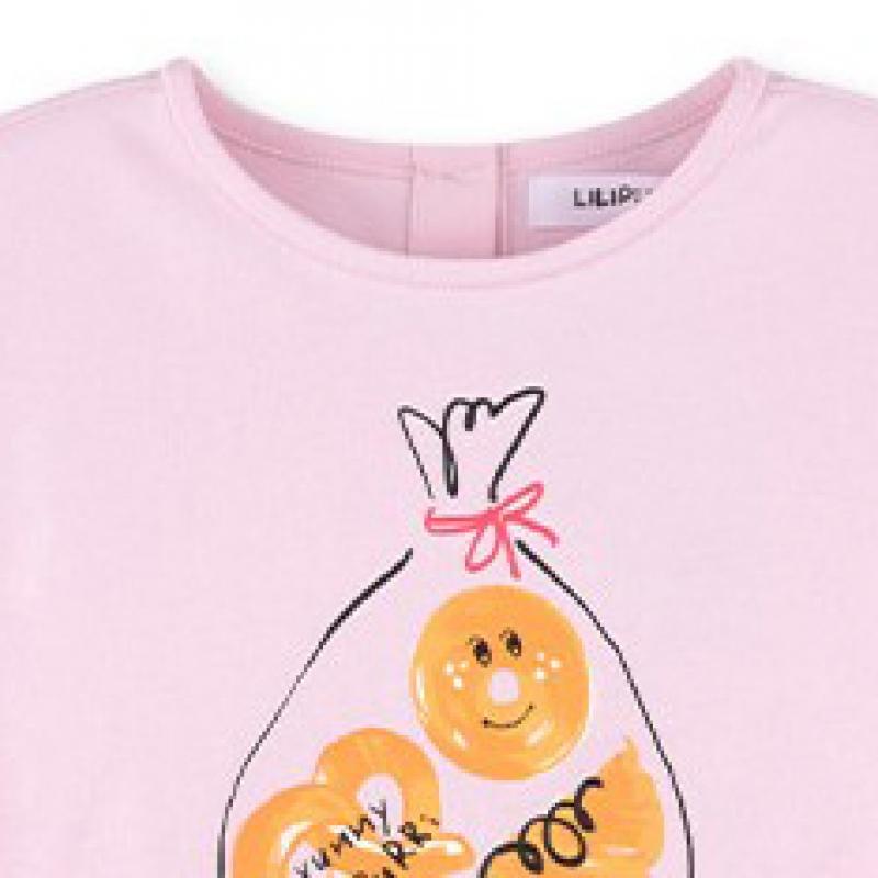 [lilipuri] Rainbow DoT T shirT  Pink 