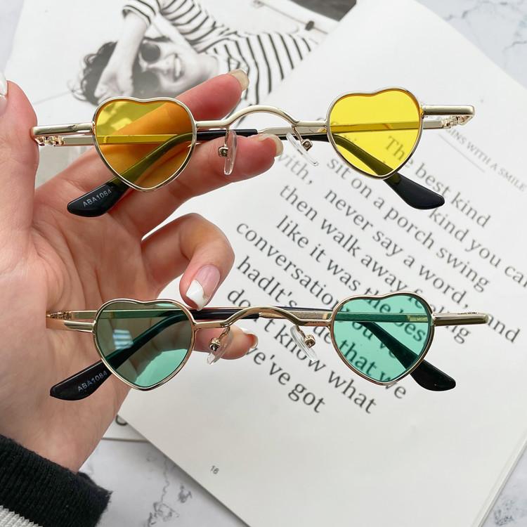 Mini Small Glasses Men'S Trendy Hip-Hop Sunglasses Small Love Retro Funny Small Frame Eyes Personalized Sunglasses Women