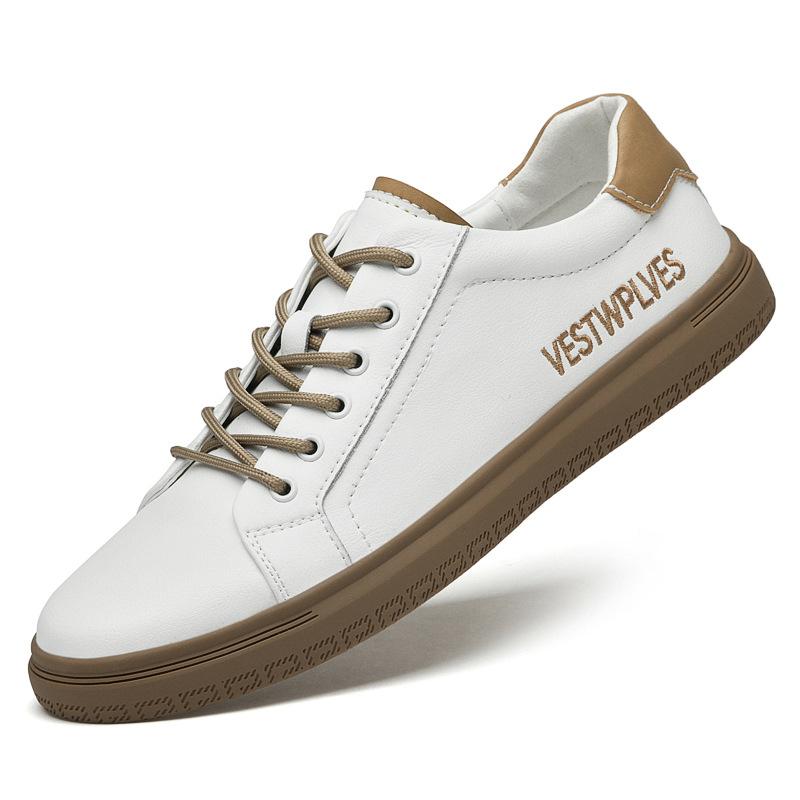 

Круглый носок на шнуровке одинарные туфли коровья кожа мужские туфли дышащие повседневные кеды мужские студенческие сине-белые туфли мужские трендовые туфли 45