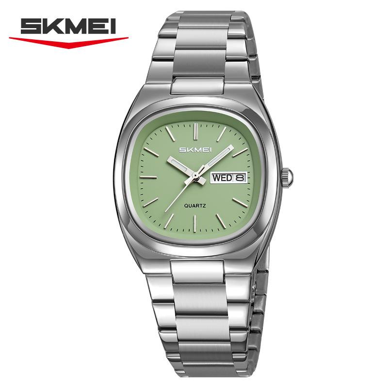 SKMEI Elegant Women Wristwatch Waterproof Luminous Calendar Ladies Watch Square Stainless Steel Quartz Women's Watches