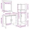 Bathroom Furniture Set with Shelf and Door 3 pcs Brown Particleboard