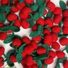 3Pcs/Set Knitting Red Cherry Brooch Hook Weaving Ornaments Fruit Chest Flower Patch Repair Clothing Accessories