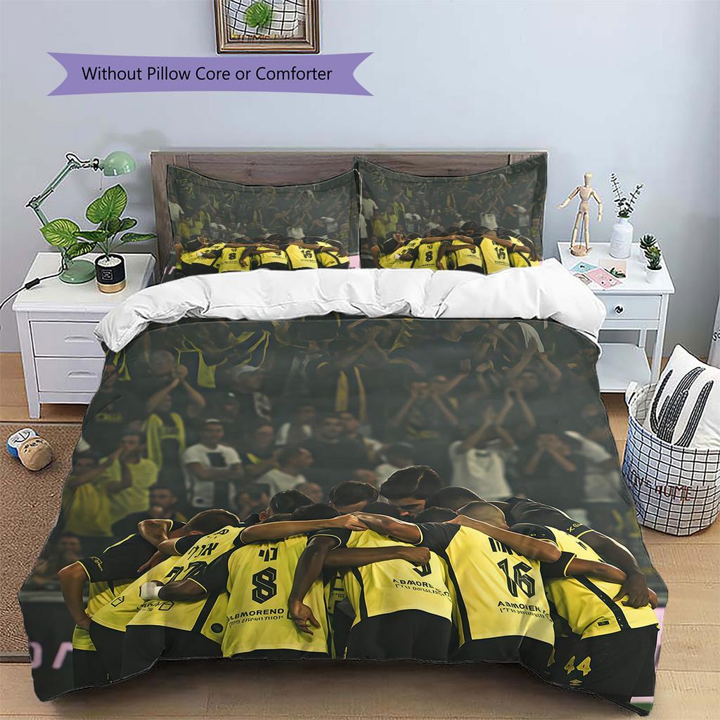 Beitar Jerusalem Pattern Bedding,Quilt Set Quilt Cover Pillowcase Home Birthday Gift(1 * Duvet Cover + 2 * Pillowcase, Without Core)