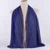 New Monochrome Pearl Chiffon Long Scarf High-grade Hot Diamond Headscarf Ethnic Style Cover Scarf Yarn Wholesale