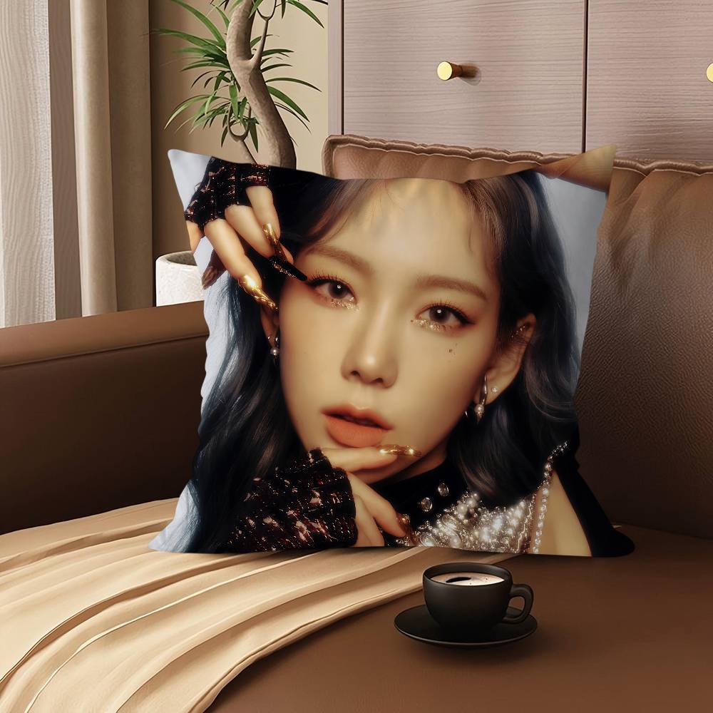 

T-Taeyeon HD Наволочка Подушка Чохол для подушки Вітальня Диван Домашній декор На замовлення 12x12Inch