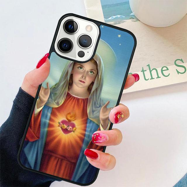 Virgen de Guadalupe Muschel für iPhone 17 Air 15 16 14 13 12 Pro Max 11 Pro Max Plus Handyhülle Cover