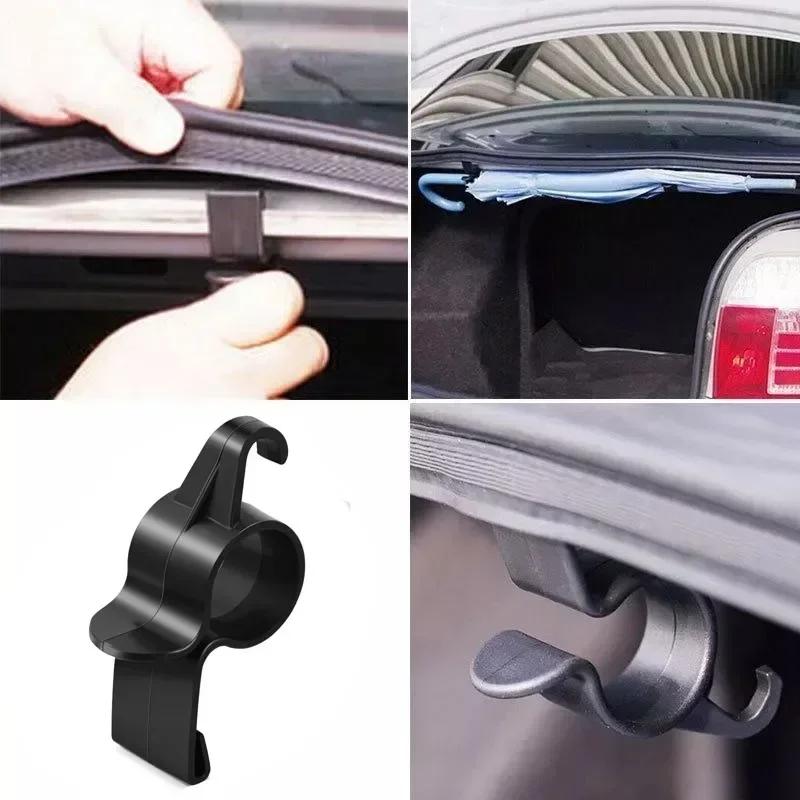 1/4pcs Umbrella Holder Car Trunk Hook Umbrella Mount Plant Towel Hook Auto Accessories Internal Storage Organizer Holders