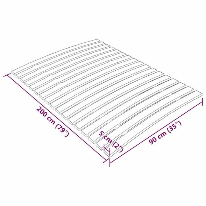 VidaXL Replacement Slat for Bed Base with 17 Slats Bed Base Bed Frame Day Bed Support Bedroom 340072