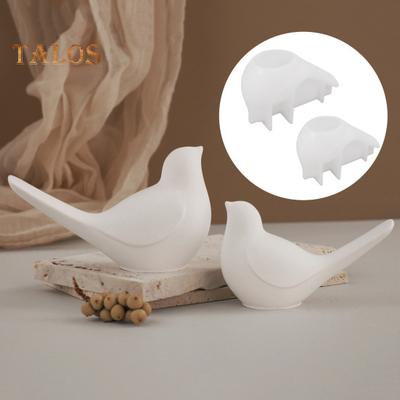 1/2 pezzi di statuetta di uccello stampo in silicone fatto a mano in cemento gesso resina epossidica stampo per colata uccello aromaterapia candela sapone fabbricazione stampo fai da te artigianato amanti regalo