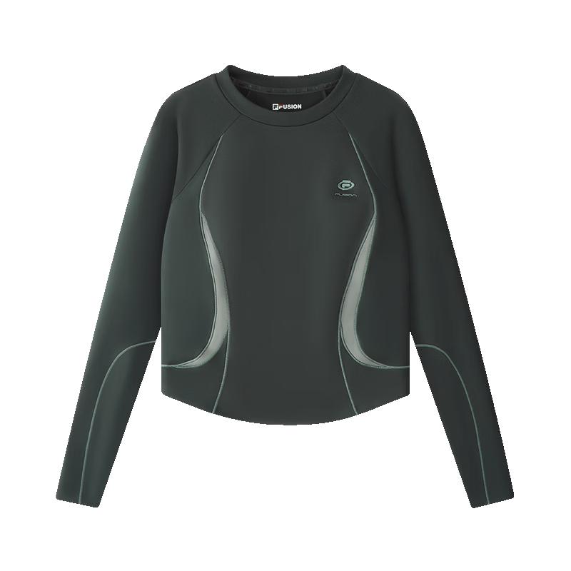 FILA FUSION Women s Knit Slim Fit Long Sleeve T-shirt L