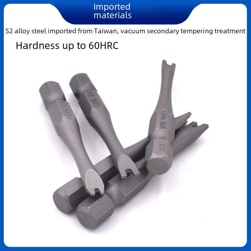 Taiwan S2 Steel Hardened Hexagonal Screwdriver Bit, Phosphate Gray Finish