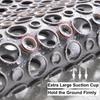 Suction-Cup Non-Slip Bath Mat 17x30inch Quick-Drain Massage Round-Hole Bathroom Shower Kitchen Balcony Elderly Home Bath Decor
