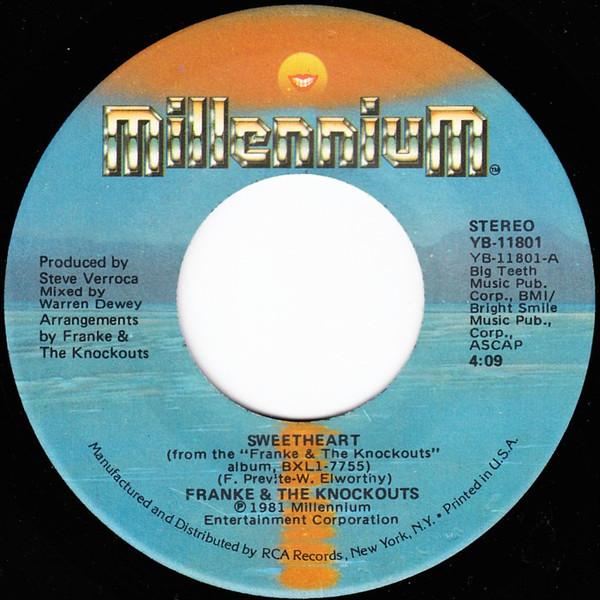 

7inch Record FRANKE & THE KNOCKOUTS - Sweetheart YB11801 Millennium 1981 US Rock Used
