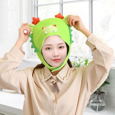 Plush Dragon Hat Novelty Decor Animal Headdress Cartoon Selfie for