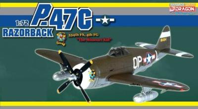 Platz DRAGON WINGS Thunderbolt Razorback 4th Fighter Group 334th Fighter Squadron The Missouri Kid Sho Me 1/72 P-47C -