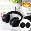 2Pcs Black Stretchable Washable Headphone Ear Covers Sweatproof For Gym Gaming Fit 3.54-4.33Inch Ear Pads